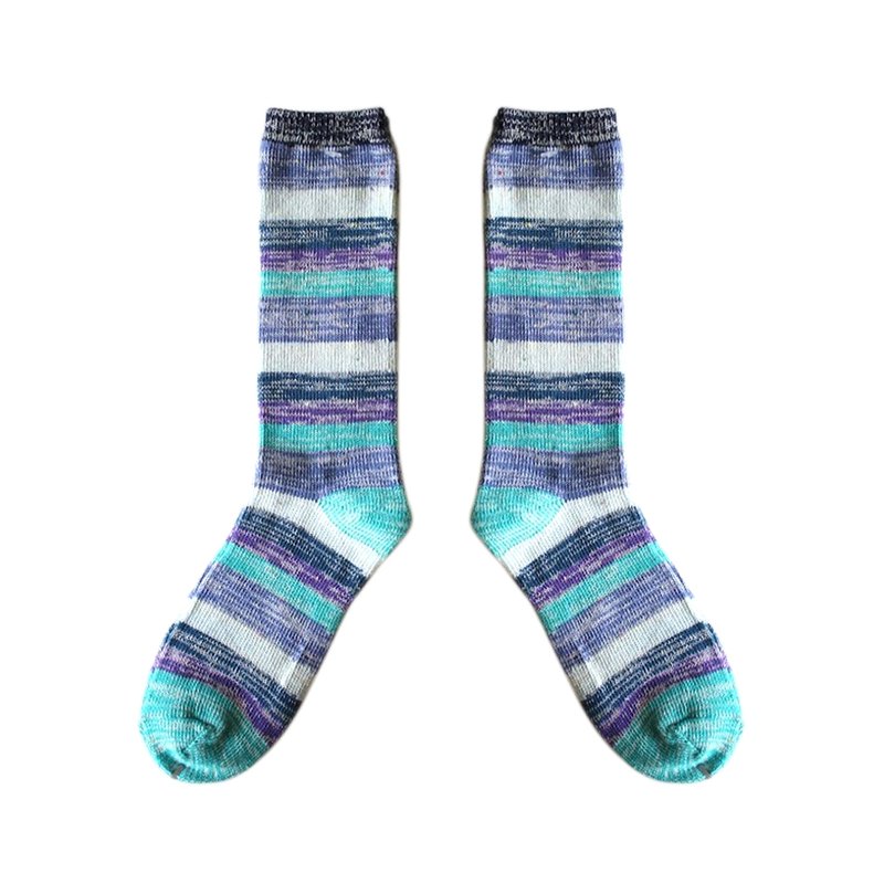 【3色】RAINBOW ! 彩虹杂线棉织袜子 :::DAWN' make up your feet ::: - 袜子 - 其他材质 多色