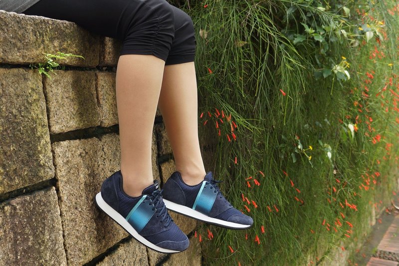 VPEP时尚休闲鞋/V-Classic/深海蓝-白-天空青/ - 女款运动鞋/球鞋 - 真皮 蓝色