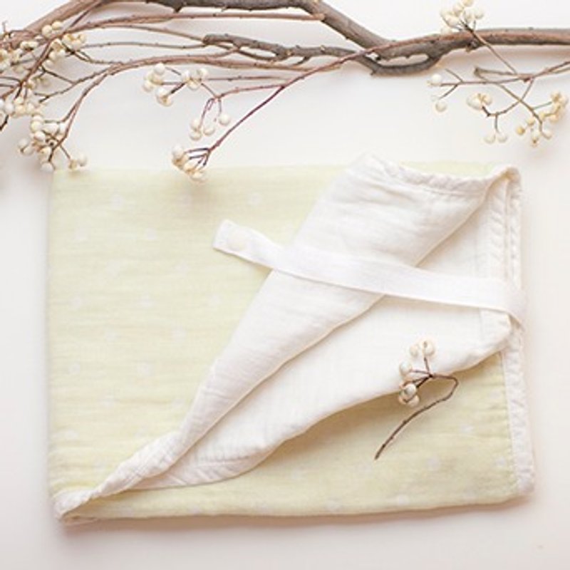 [my little star]酪梨牛奶 有机棉四重纱双面小被被(夏日限定版) - 围嘴/口水巾 - 棉．麻 多色