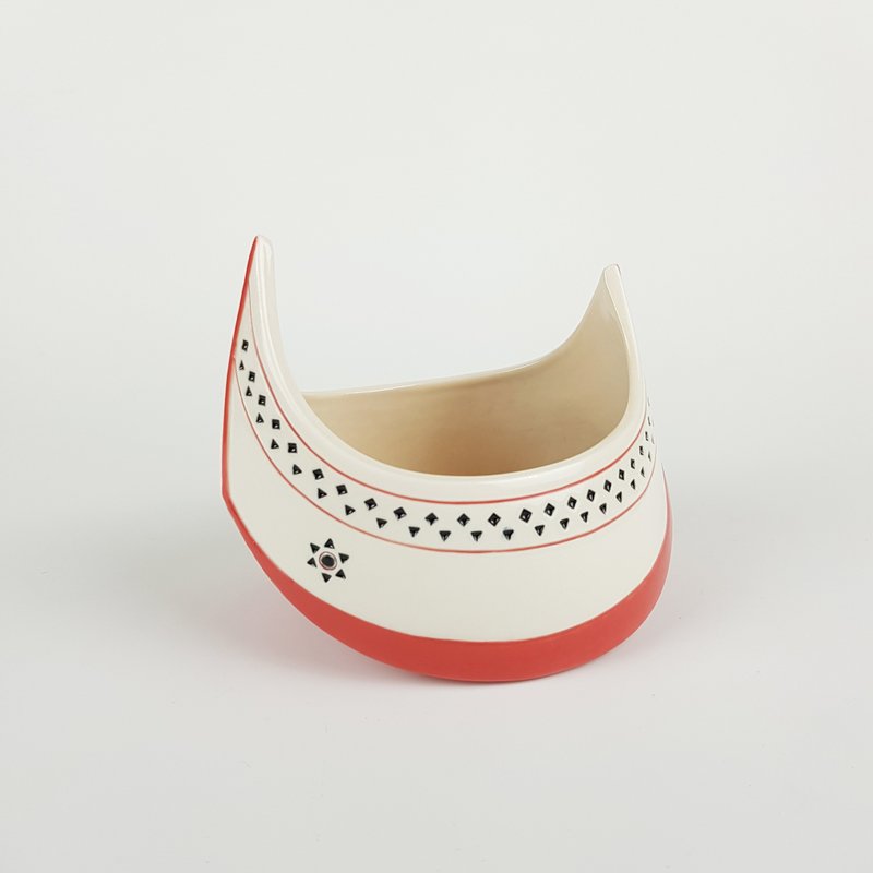 兰屿拼板船置物盒 - 收纳用品 - 瓷 红色