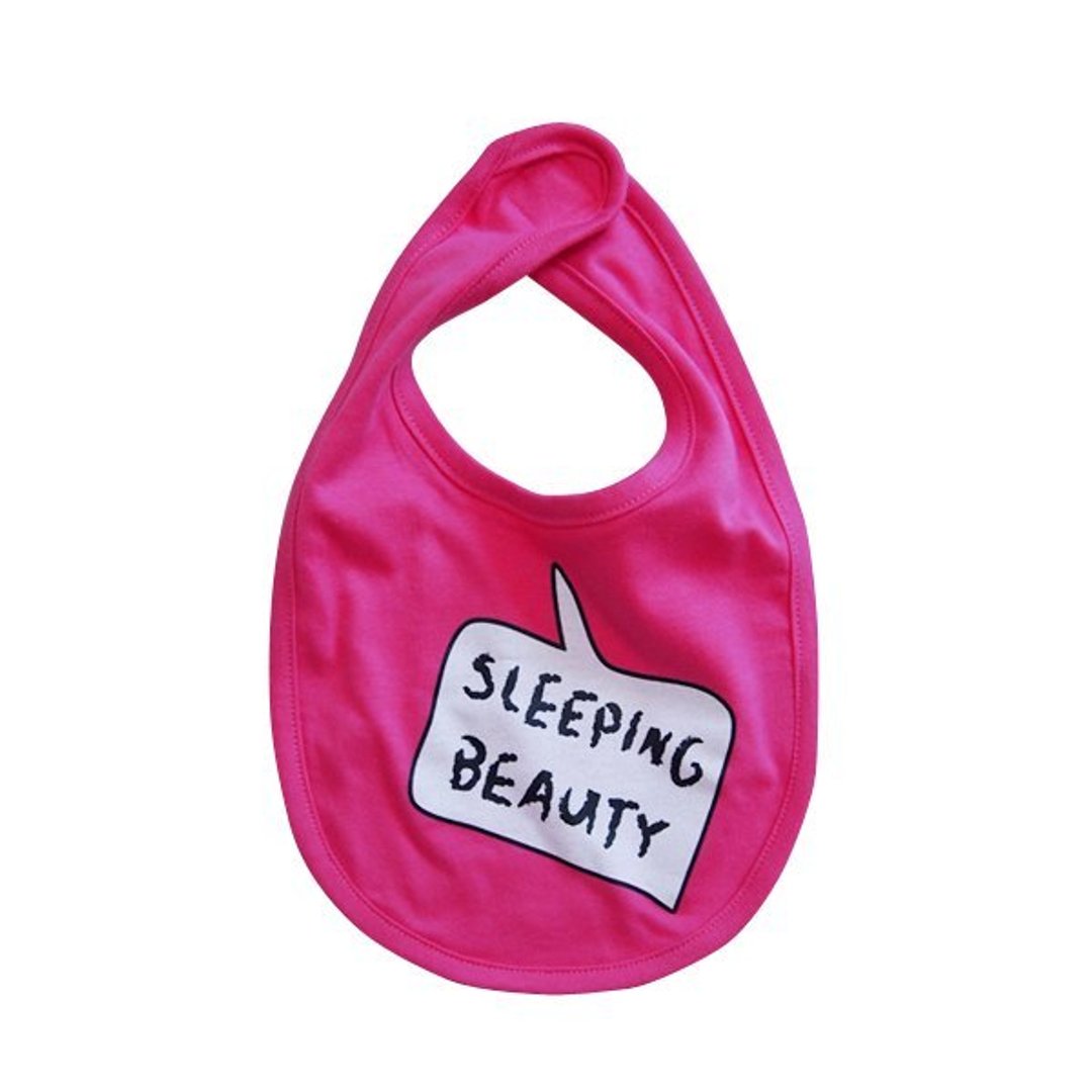 婴儿发声围兜_SLEEPING BEAUTY版 - 围嘴/口水巾 - 棉 多色