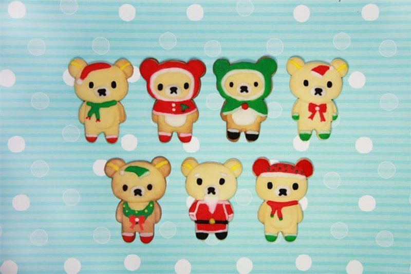 圣诞节交换礼物 圣诞限定懒熊糖霜饼干(7款造型) - 蛋糕/甜点 - 新鲜食材 