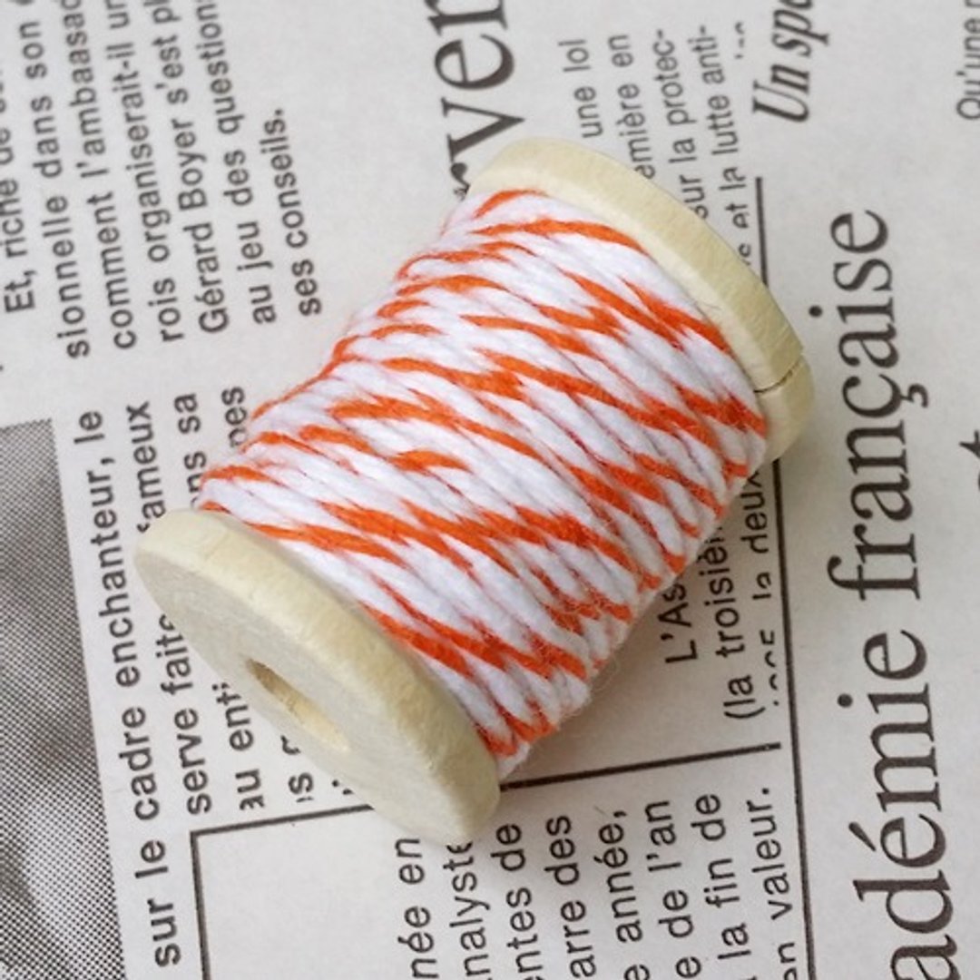 美国进口 Divine Twine 双色棉线-木轴分装【Orange】 - 包装材料 - 棉 橘色