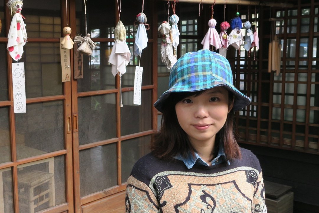 [Cicada布X手作]双面戴小圆帽檐渔夫帽 绿色棉麻格子 - 帽子 - 其他材质 绿色