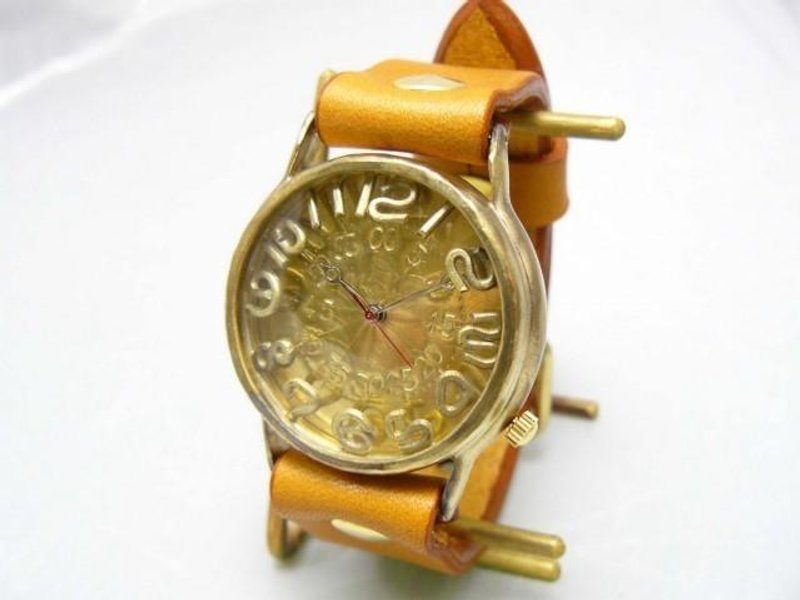 JSB3 HandCraftWatch JUMBO Brass36mm Floating Index (JUM130GD / CA) - 女表 - 铜/黄铜 金色