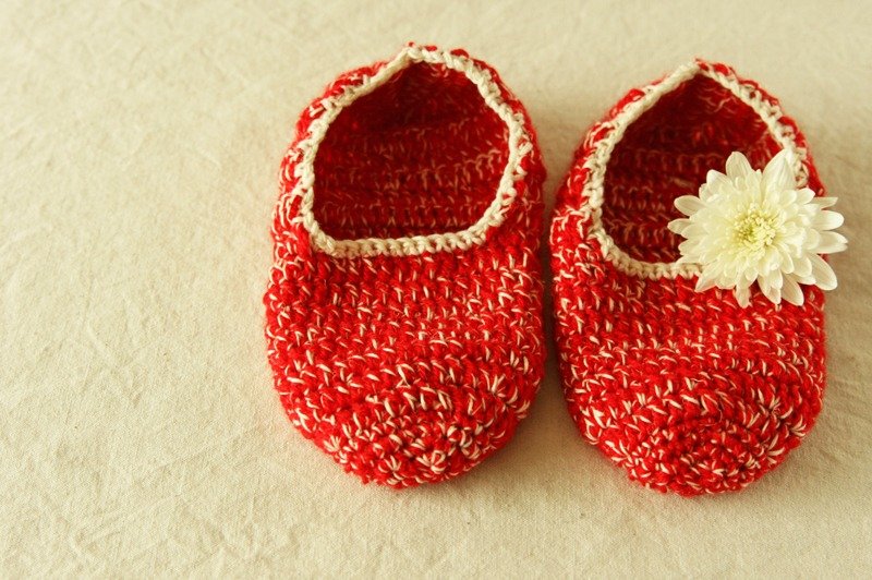 暖红毛冷室内鞋 男女合用 - 袜子 - 其他材质 红色