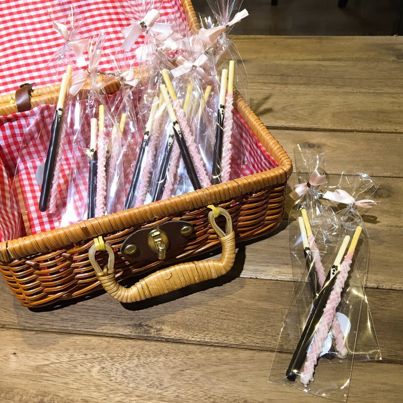 婚礼POCKY巧克力棒10对 - 巧克力 - 新鲜食材 粉红色