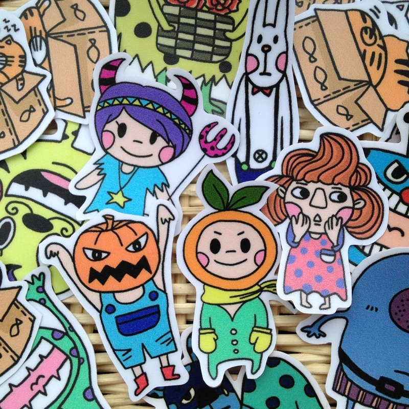 Leep-可爱手绘贴纸 - 贴纸 - 纸 多色