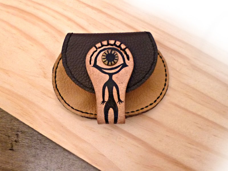 POPO│外星人│零钱包│意大利皮革 - 零钱包 - 真皮 黑色