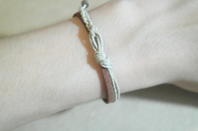 #Copious   Natural series系列-大地编织绳结不对称木头手链 - 手链/手环 - 木头 咖啡色