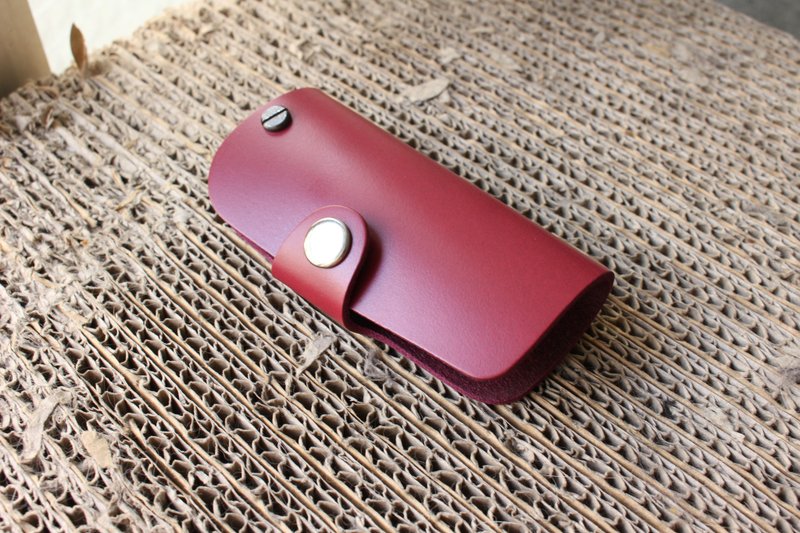 卡夫卡 经典钥匙包 /酒红 - 钥匙链/钥匙包 - 真皮 红色