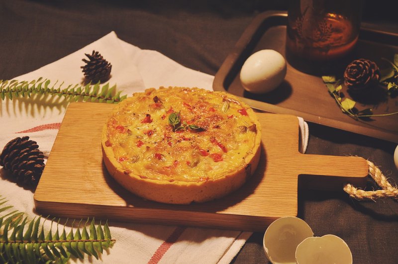 法式鲔鱼野菇咸派 Tuna and Mushroom Quiche - 其他 - 新鲜食材 橘色