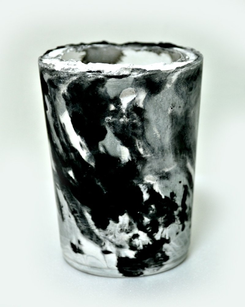 强化流彩白水泥花器.盆栽.笔筒 - 其他 - 其他材质 