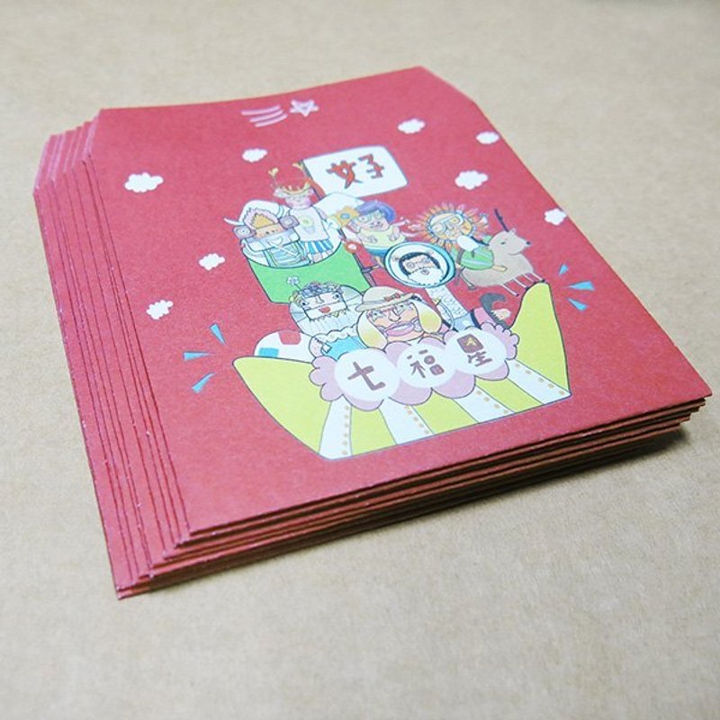 天天开心七福星·迷你红包袋(10个入) - 其他 - 纸 红色