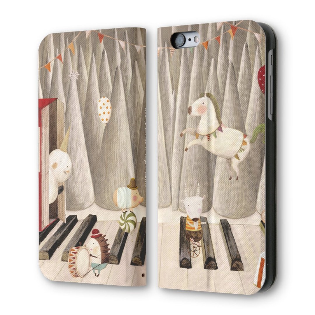 AppleWork iPhone 6/6S Plus  翻盖式皮套：冬季游乐园 PSIB6P-020 - 手机壳/手机套 - 真皮 灰色