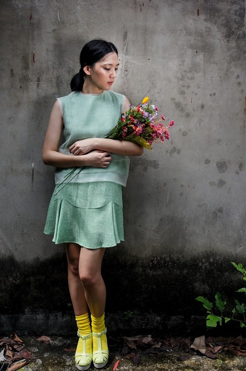 KZima green tea set - 女装上衣 - 其他材质 绿色