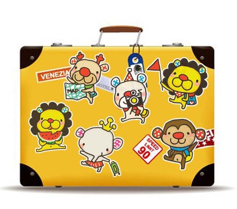 《Balloon》贴纸-动物角色整组(加送一款) - 贴纸 - 纸 多色