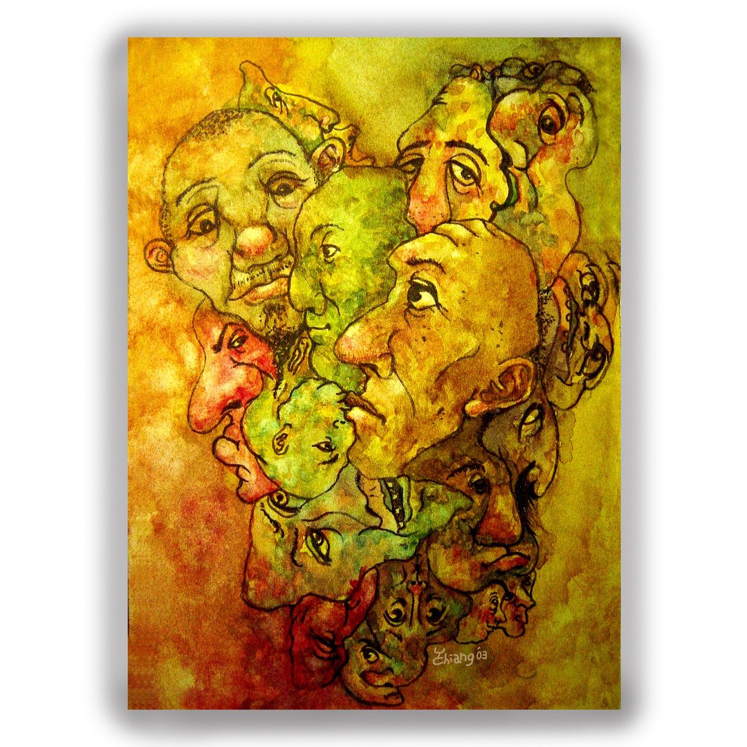 手绘插画万用卡/明信片/卡片/插画卡--人像 - 卡片/明信片 - 纸 金色