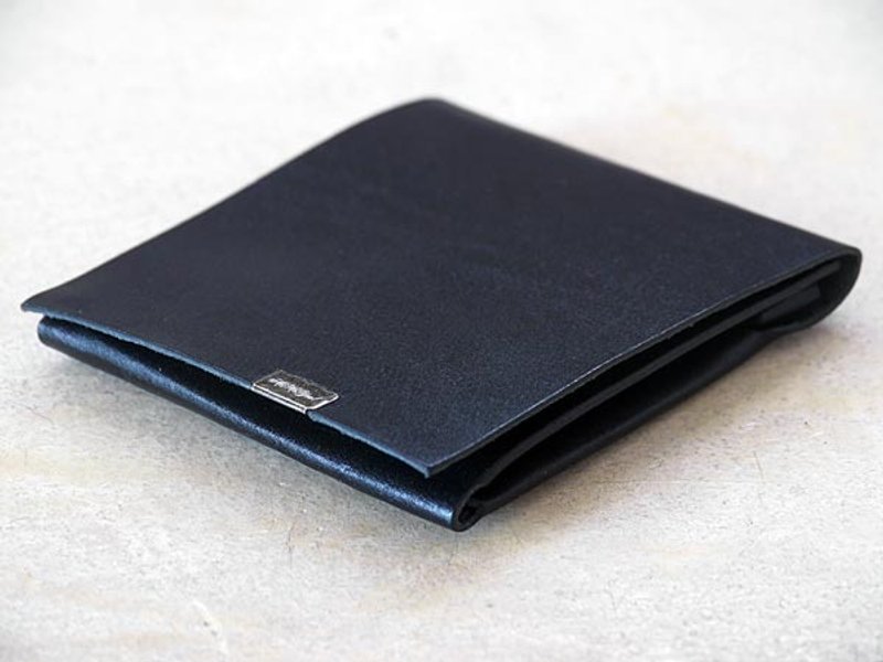 日本手工-所作Shosa 植鞣牛皮 短夹2.0 - 简约基本款/黑 - 皮夹/钱包 - 真皮 黑色