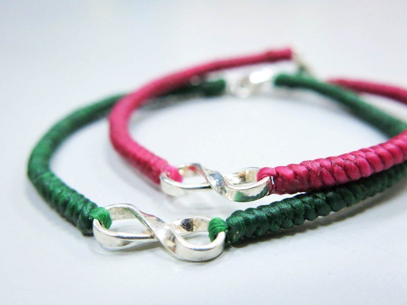 情人节礼物 无线爱蜡丝手链 - 手链/手环 - 防水材质 红色