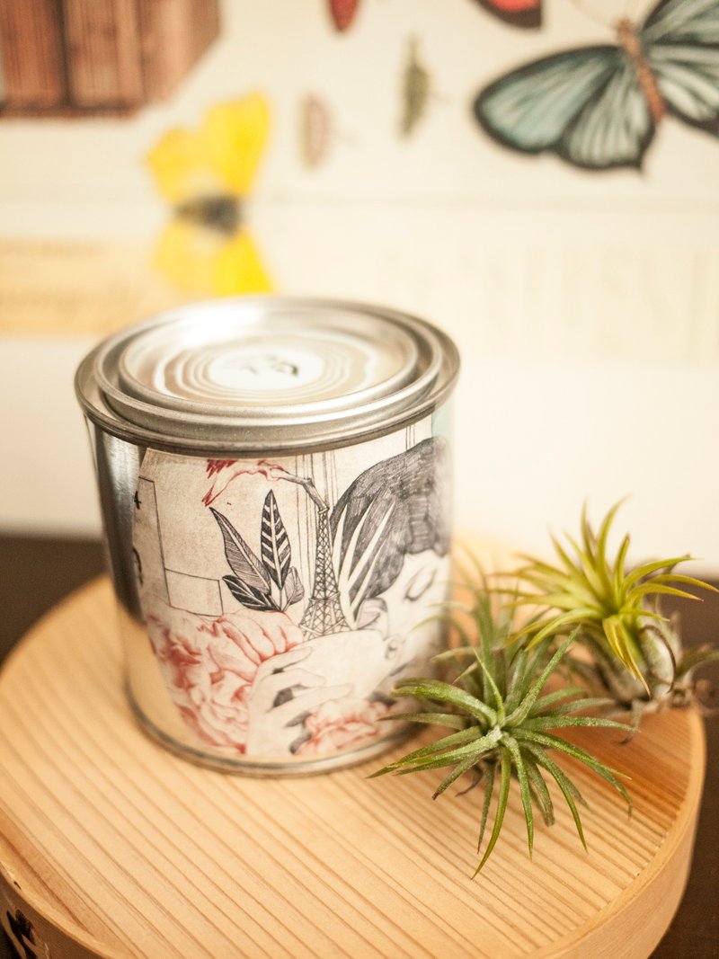 天竺葵天然大豆蜡烛 - 铁罐 x 天然大豆 x 纯精油 x 无烟害 - 蜡烛/烛台 - 蜡 灰色