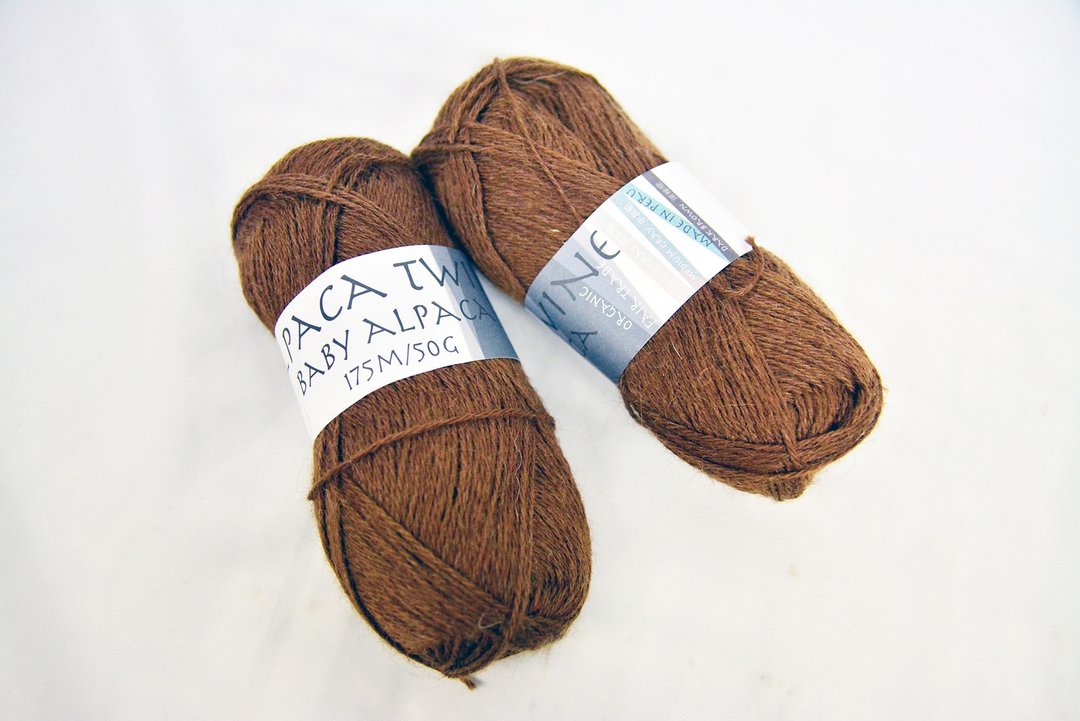 Alpaca Yarn 有机羊驼毛线-深棕驼-公平贸易 - 编织/刺绣/羊毛毡/裁缝 - 其他材质 咖啡色