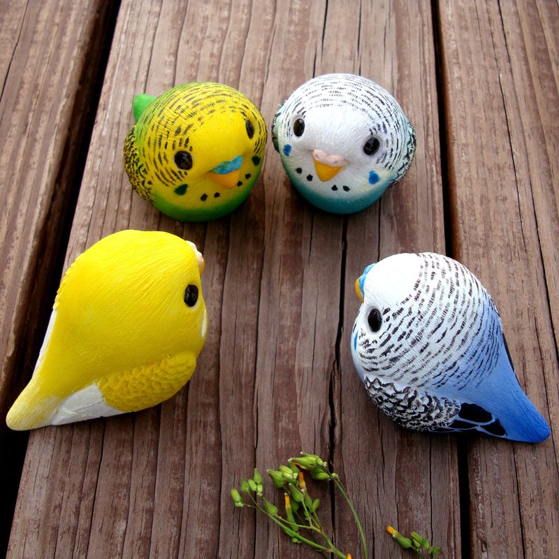 疗愈圆滚滚系列-虎皮鹦鹉Budgies - 摆饰 - 塑料 
