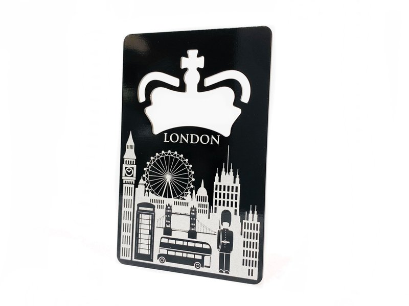 开瓶卡│黑色│伦敦│附强力磁铁当冰箱贴 - 其他 - 不锈钢 黑色