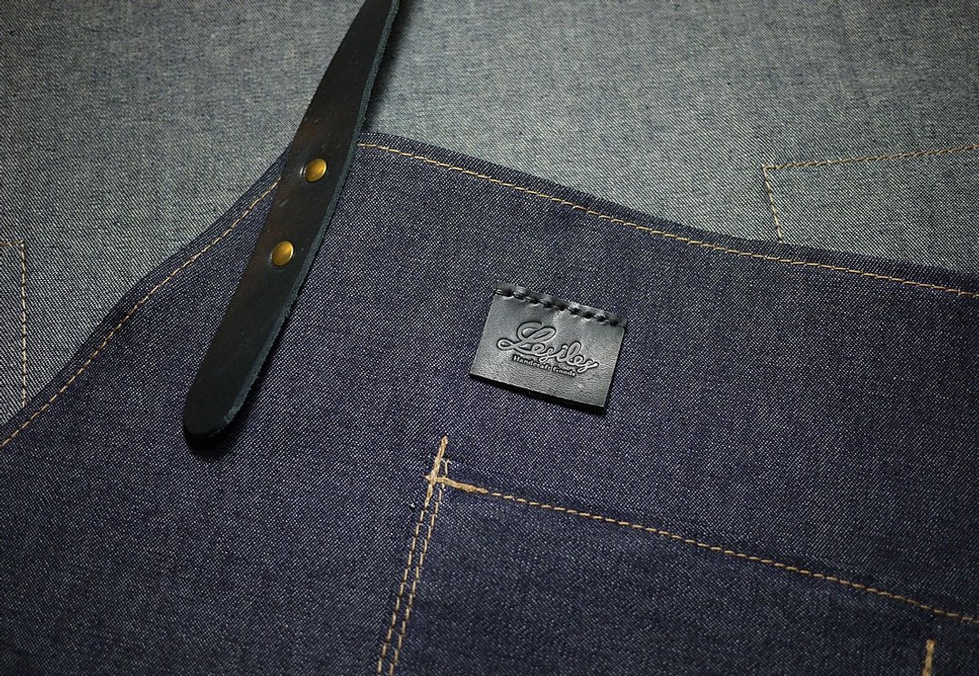 小岛丹宁围裙 Denim Apron 黑皮革版 - 其他 - 其他材质 蓝色