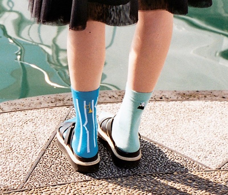 +10・加拾・3角龙乐队1：1袜 - 袜子 - 其他材质 灰色