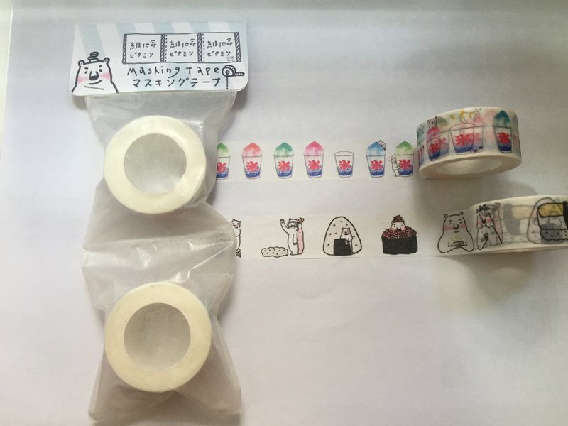 ≡ 期间限定 ≡ 老板～帮我外带寿司斑跟锉冰斑（套组） /  纸胶带 - 纸胶带 - 纸 