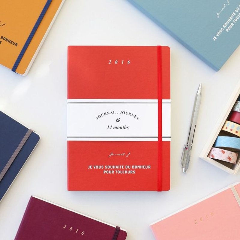 Dessin x Iconic-手帐年历-2016 J-Diary周志(时效)-橘红,ICO84433 - 笔记本/手帐 - 纸 红色