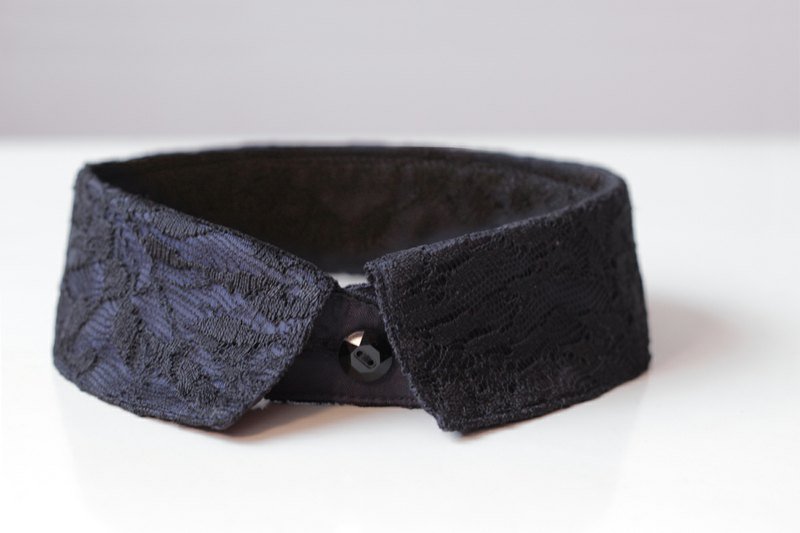 蕾丝衣领 Classic Lace Shirt Collar - Noir - 其他 - 其他材质 黑色