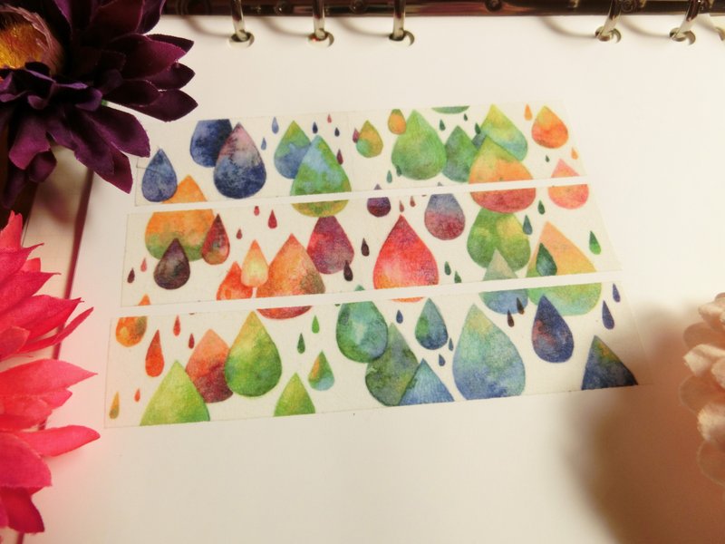 森森秀原创纸胶带morimorishow-小水滴Little Drops - 纸胶带 - 纸 多色