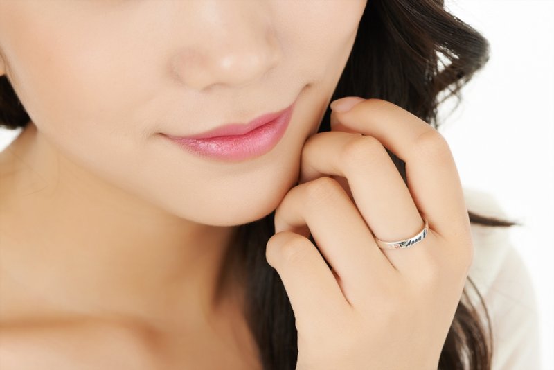 订制戒指 刻字银戒 3mm弧形刻字 英文文字 姓名银戒ART64 - 其他 - 纯银 白色