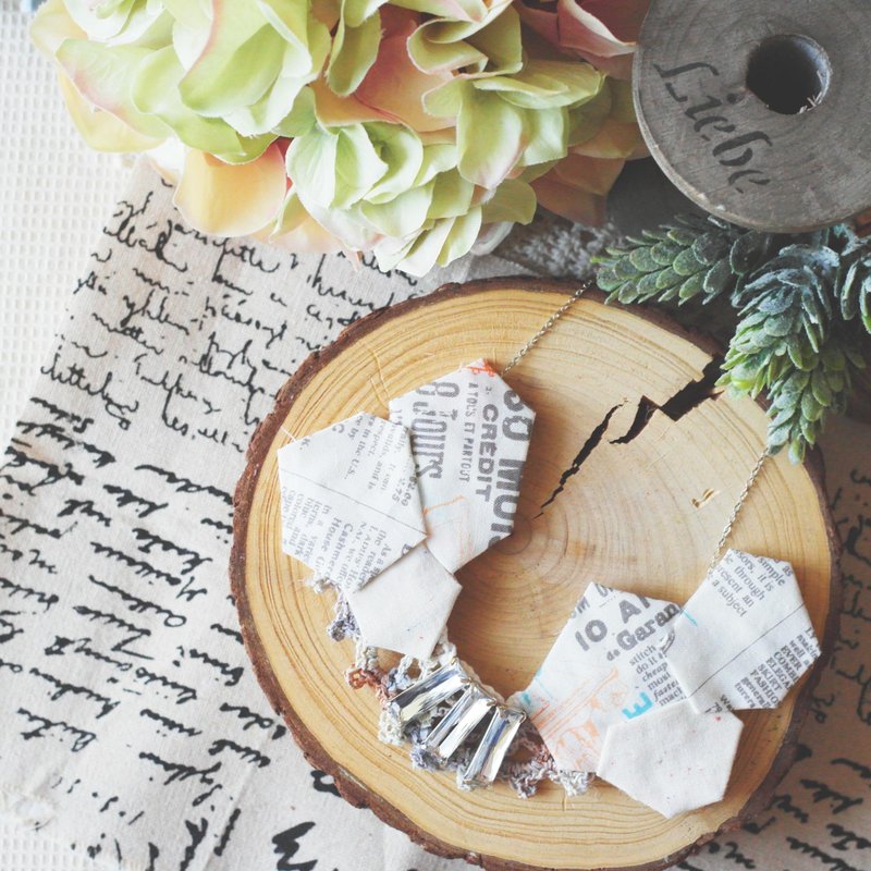 几何学的な/ kkk.necklace。Geometric series - 项链 - 其他材质 橘色