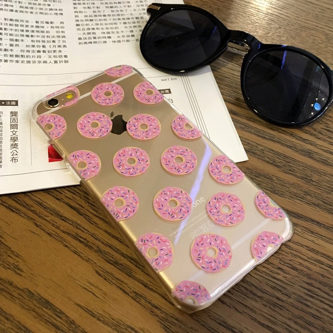 香港原创设计 士多啤梨冬甩图案 iPhone X,  iPhone 8,  iPhone 8 Plus,  iPhone 7, iPhone 7 Plus, iphone 6/6S , iphone 6/6S PLUS, Samsung Galaxy Note 7 透明手机壳 - 手机壳/手机套 - 塑料 透明