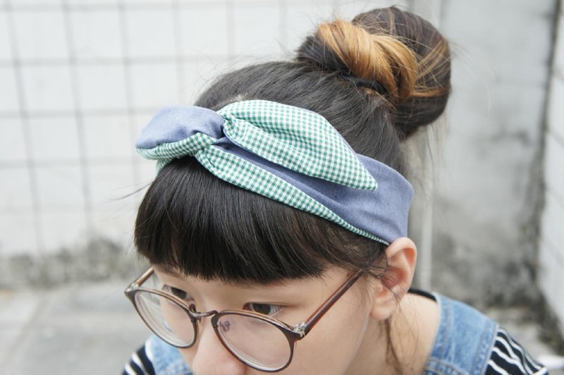 双面扭转发带/小绿 - 发饰 - 其他材质 