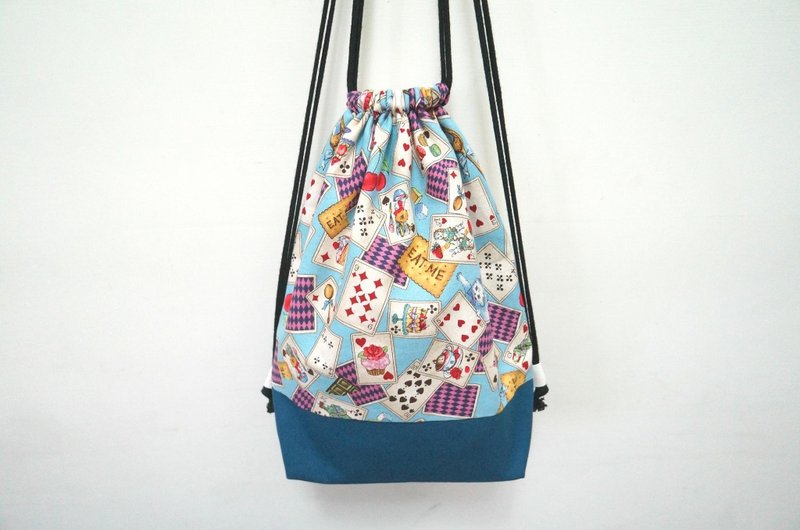 当艾莉丝梦游遇上蓝 - 束口袋双肩包 - 其他材质 多色