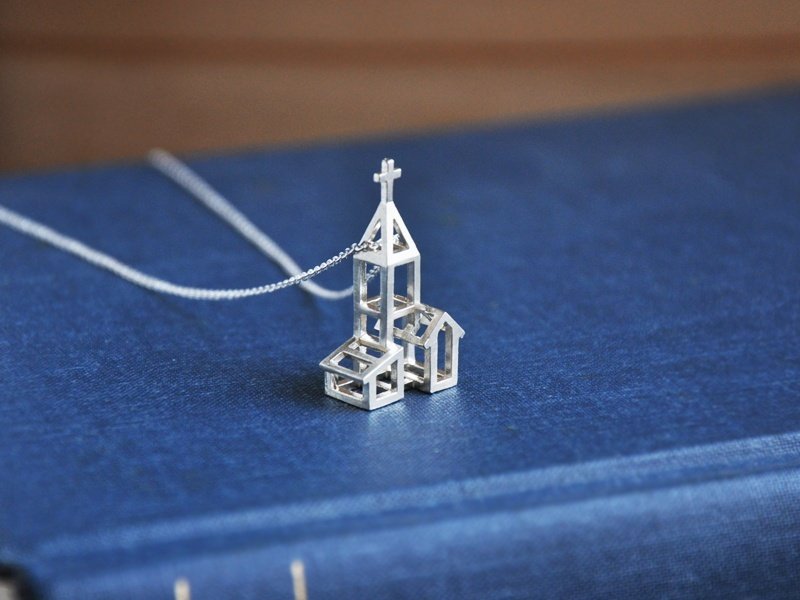 小教堂 - 项链 - 其他金属 白色