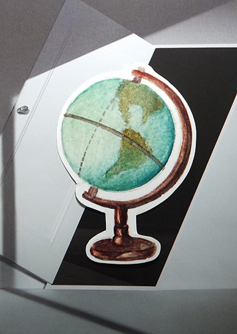 水彩 旅行 地球仪 贴纸 - 贴纸 - 纸 