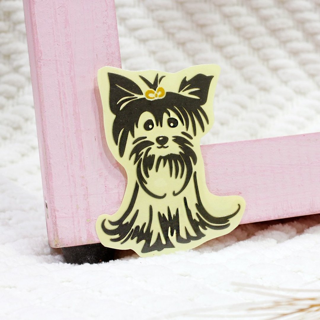 [反光贴纸] 约克夏 Yorkshire Terrier 6*4.8 cm - 其他 - 防水材质 多色