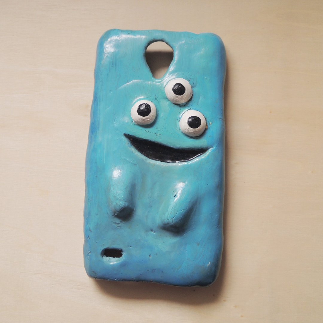 〔手绘手机壳smartphone case：蓝色外星人 Blue Alien：手绘Hand-painted〕 - 手机壳/手机套 - 塑料 蓝色