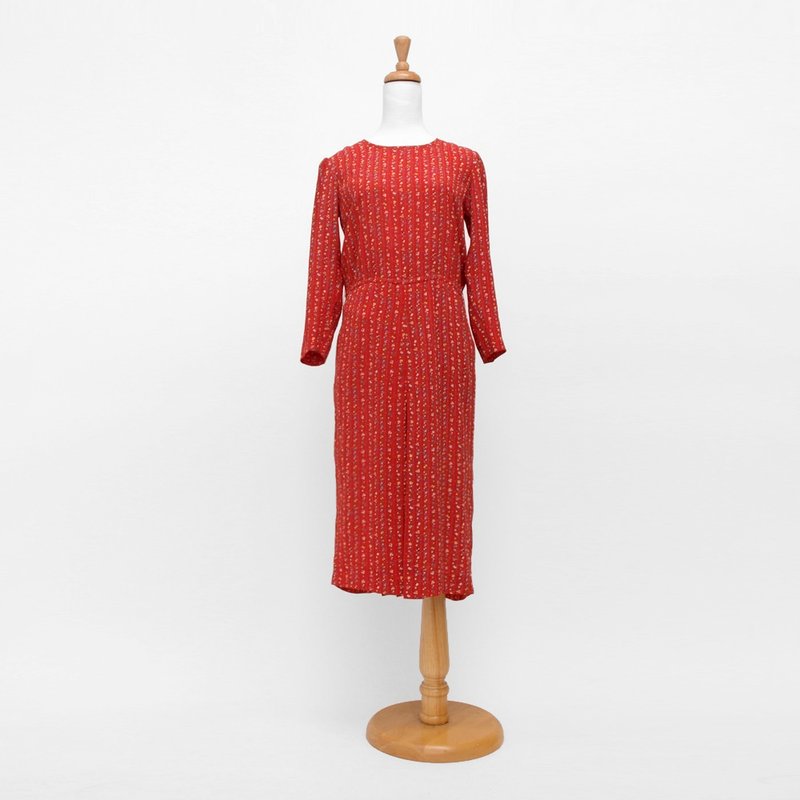 │moderato│ 缤纷点点派对复古红古着洋装│复古女孩.伦敦男孩.文艺青年 - 洋装/连衣裙 - 其他材质 红色