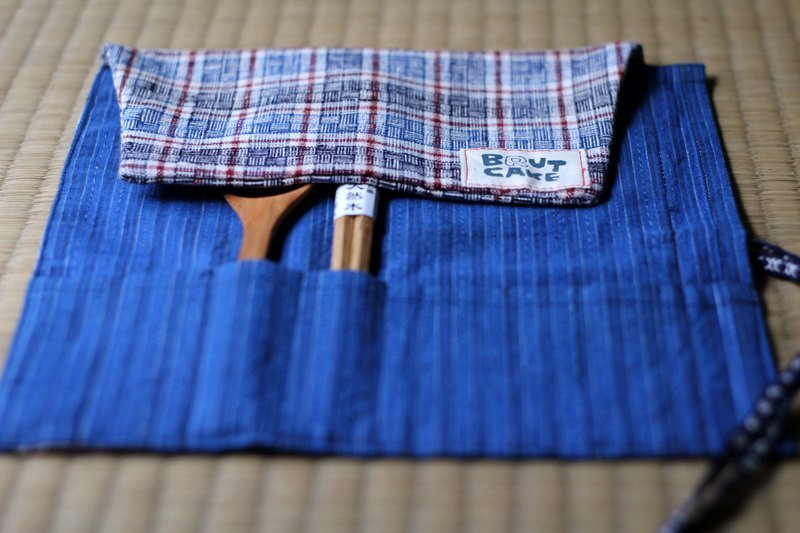 古布餐具袋 // 笔袋 - 厨房用具 - 其他材质 蓝色