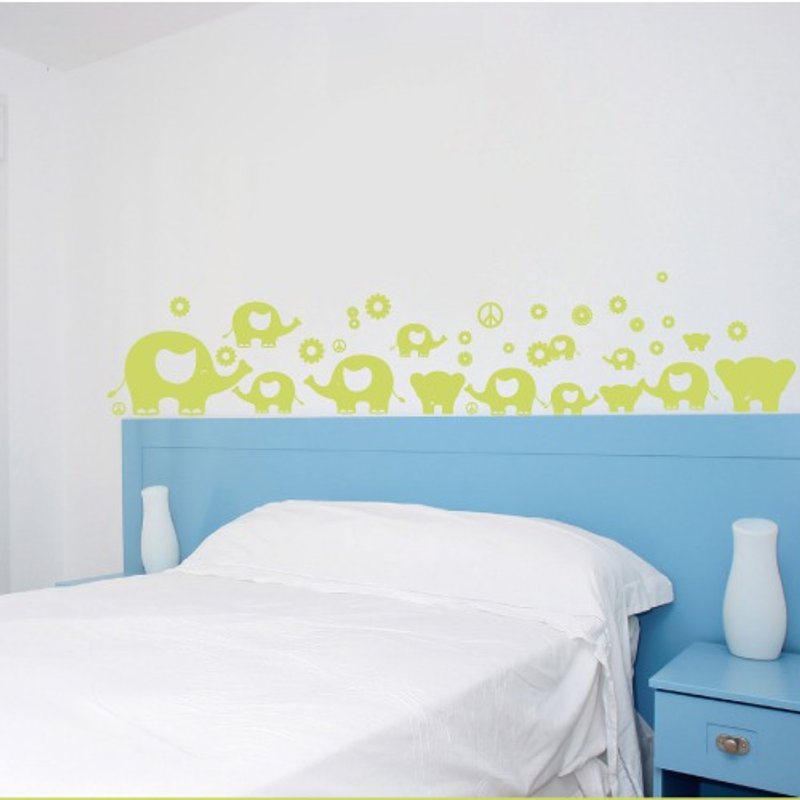 《Smart Design》创意无痕壁贴◆快乐彩象 - 墙贴/壁贴 - 塑料 绿色