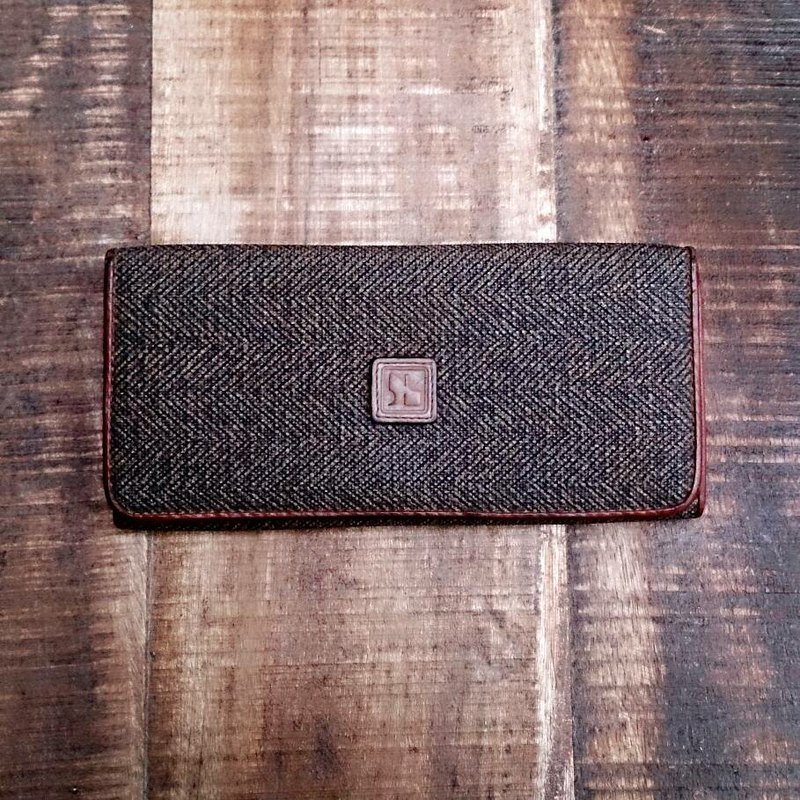 Modern-times摩登时代// vintage purse Deslong真皮手工老长夹 - 皮夹/钱包 - 其他材质 咖啡色