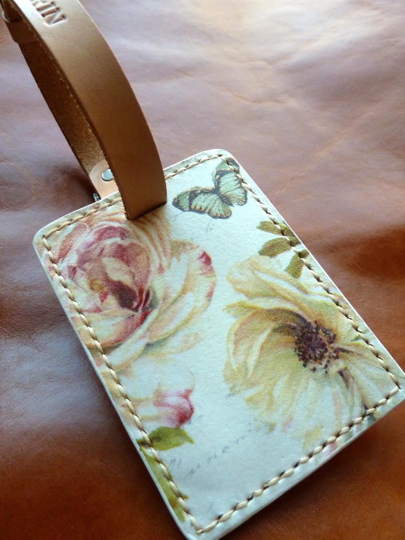 植鞣革行李吊牌/免费打英文名 - 行李吊牌 - 真皮 