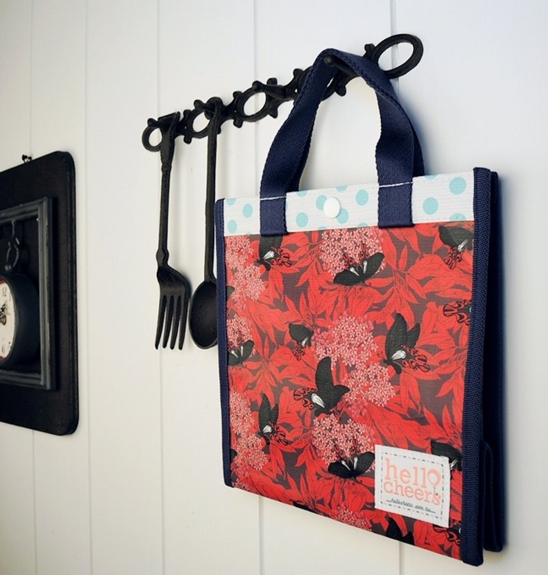 TAIWAN DNA环保购物袋 - 宽尾凤蝶小方袋 - 手提包/手提袋 - 塑料 蓝色