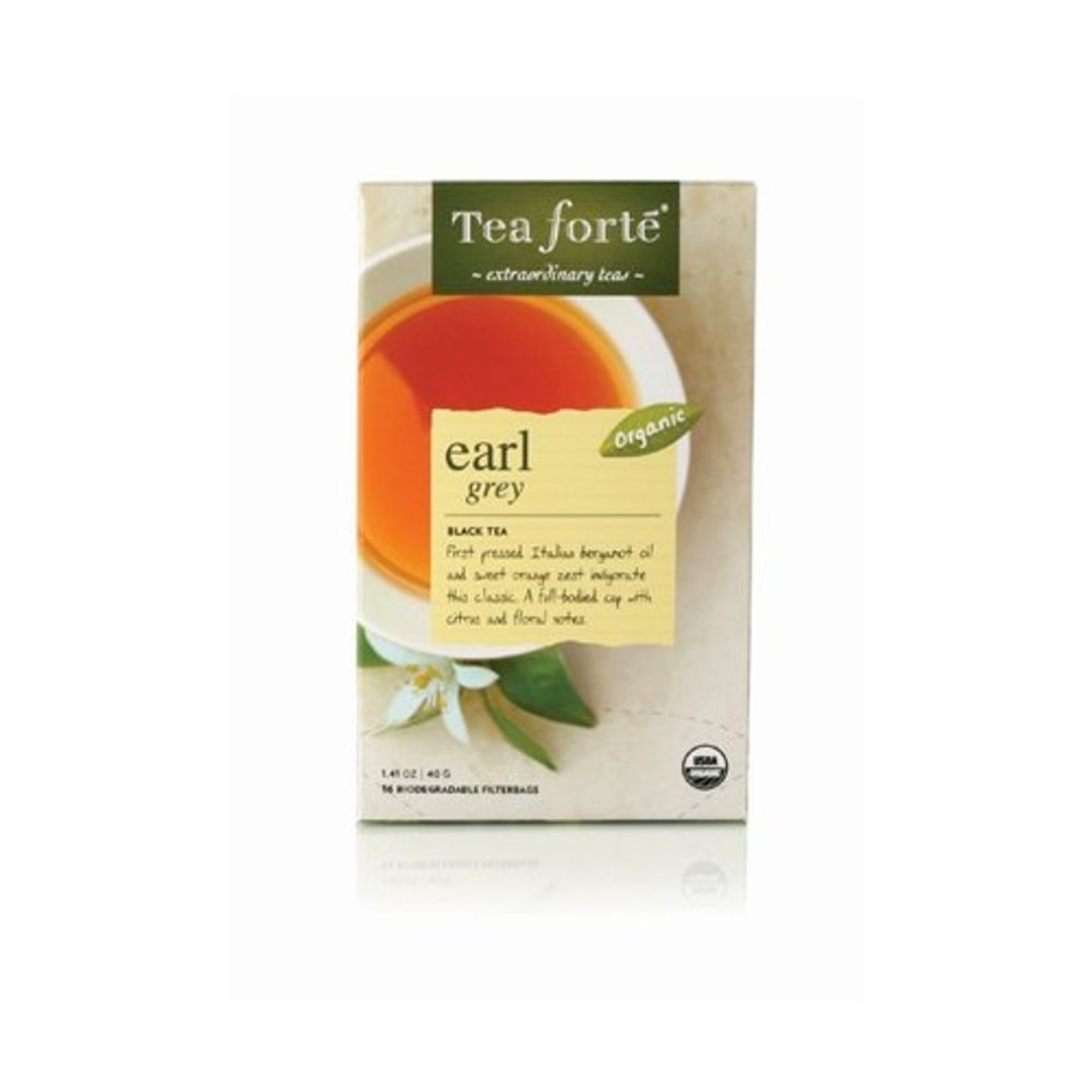Tea Forte 16入有机滤纸茶包 - 伯爵茶 Organic Filterbag - Earl Grey - 茶 - 植物．花 白色